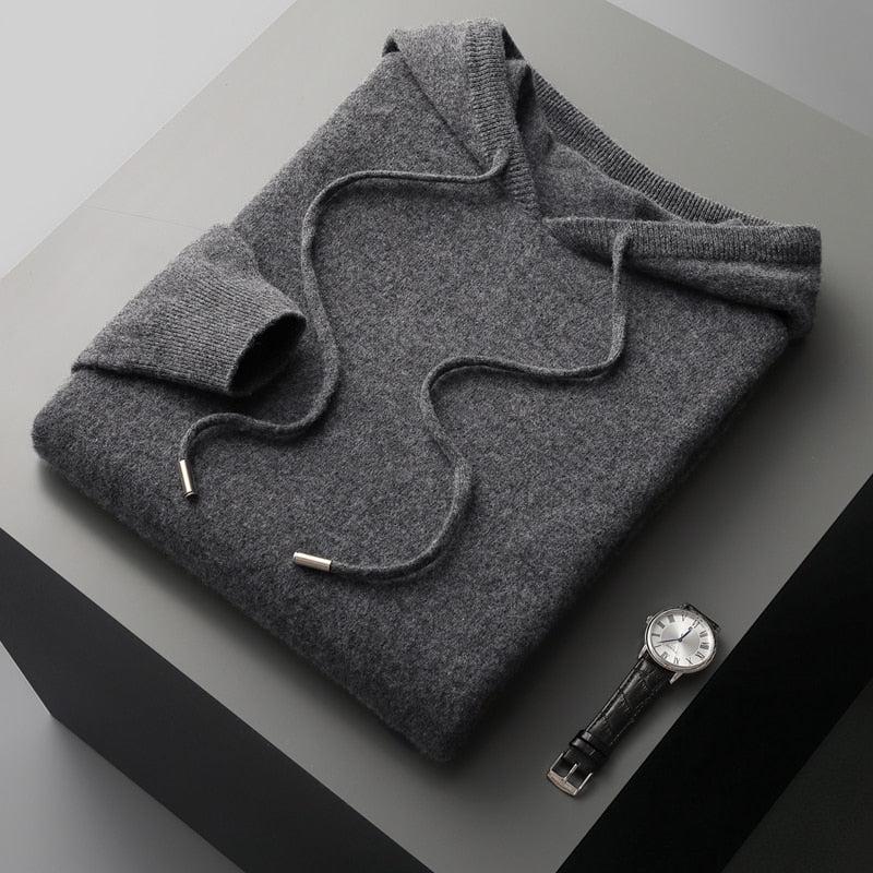 Men's Merino Wool Hoodie Pullover