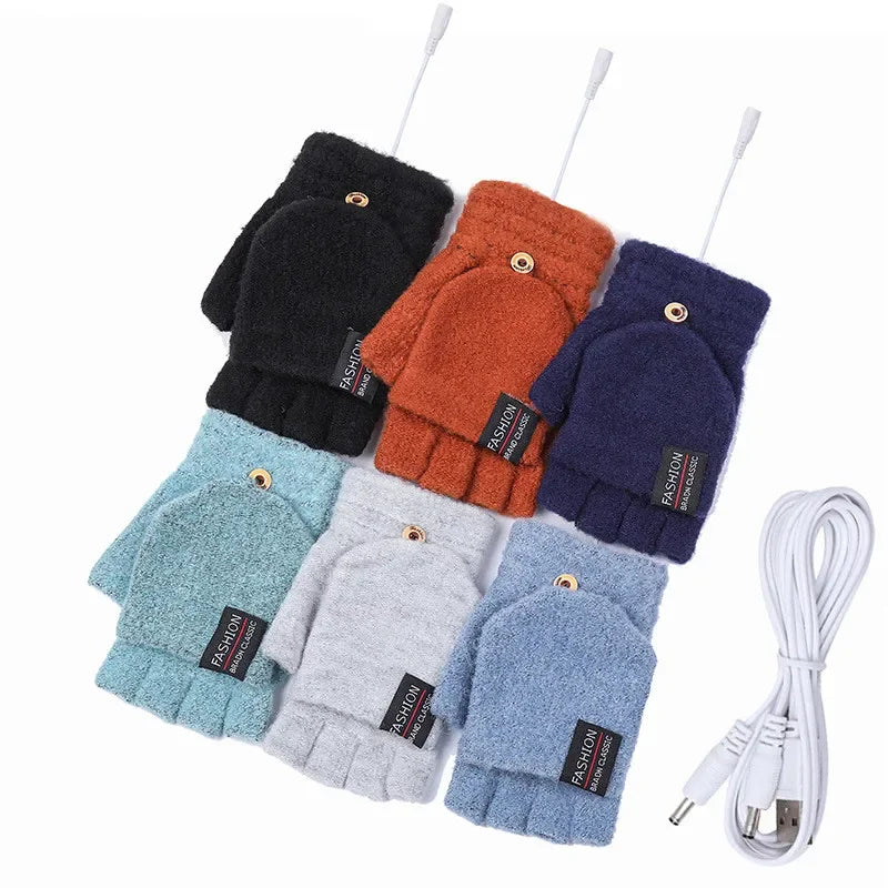 USB Heated Gloves Hand Warmers