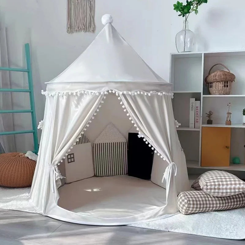 Round Plush Play Tent for Children Indoor Outdoor