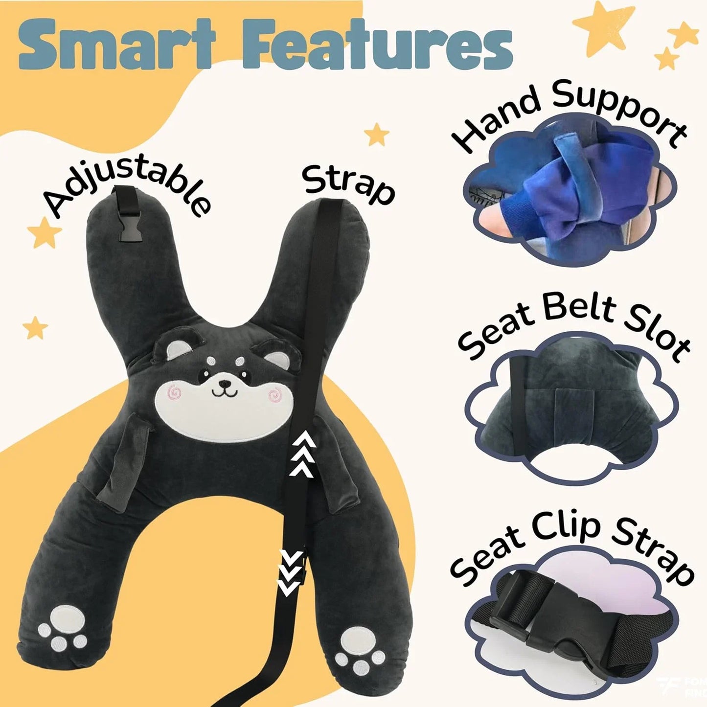 Car Headrest Lumbar Support Pillow for Children