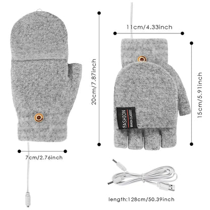 USB Heated Gloves Hand Warmers