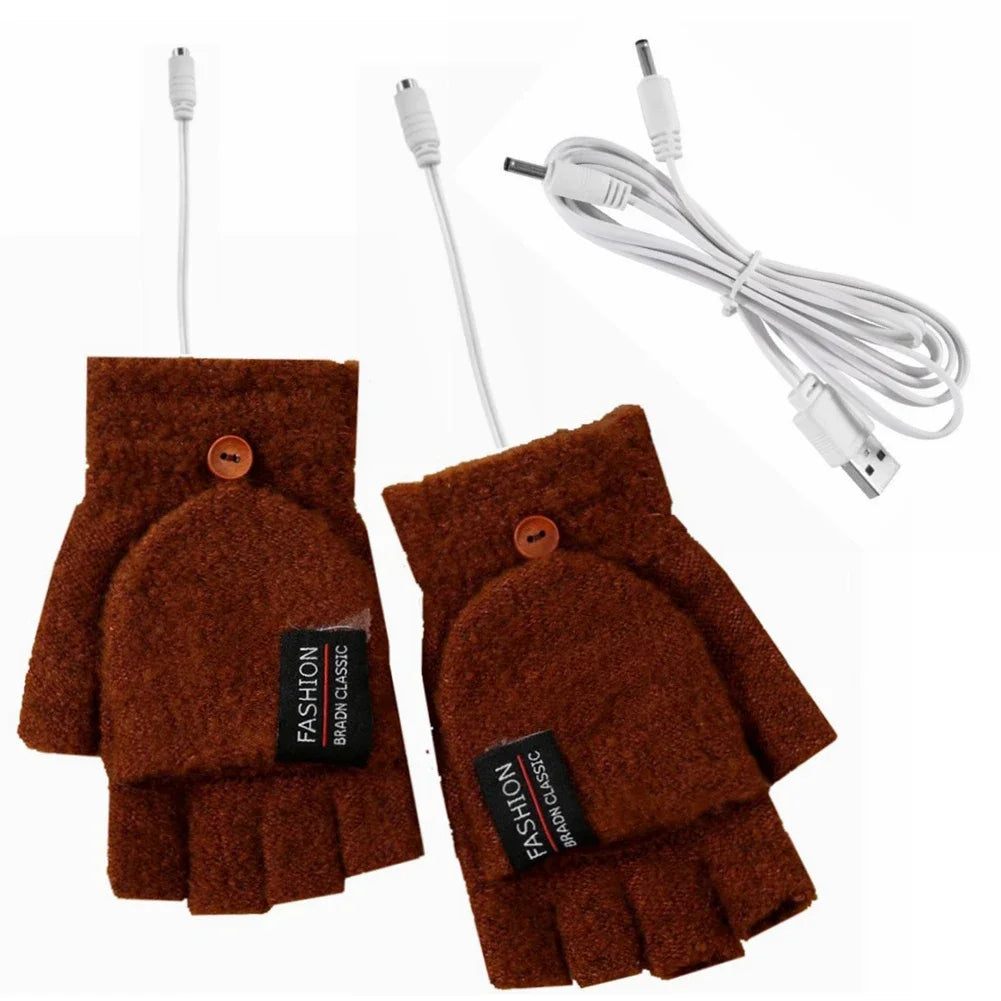 USB Heated Gloves Hand Warmers