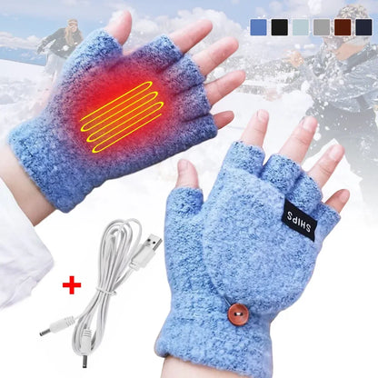 USB Heated Gloves Hand Warmers