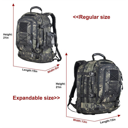 Military Tactical Backpack Expandable Waterproof Rucksack