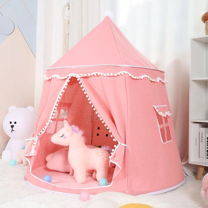 Round Plush Play Tent for Children Indoor Outdoor