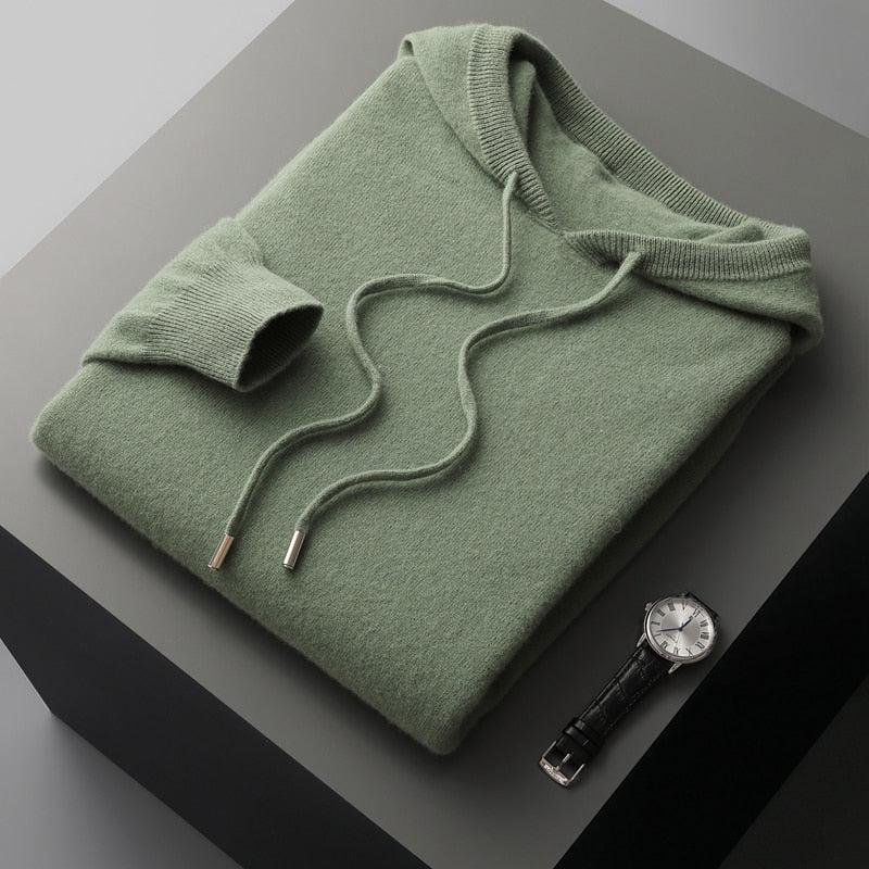Men's Merino Wool Hoodie Pullover