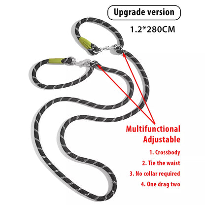 Hands-Free Dog Leash Adjustable Belt Attachment