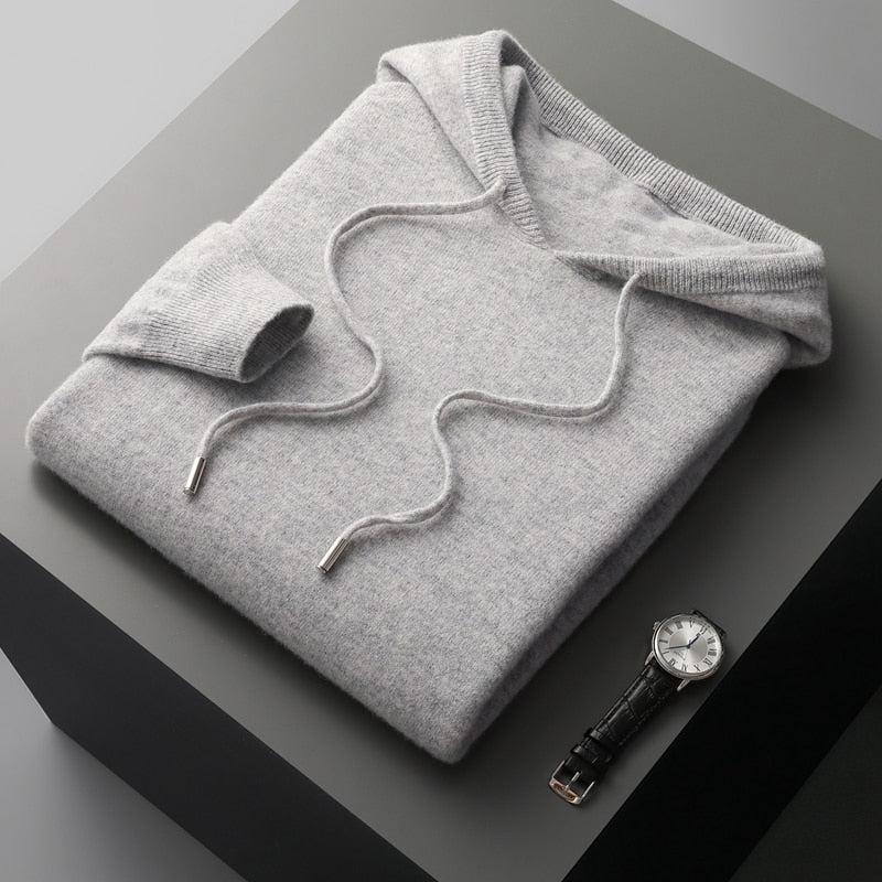 Men's Merino Wool Hoodie Pullover