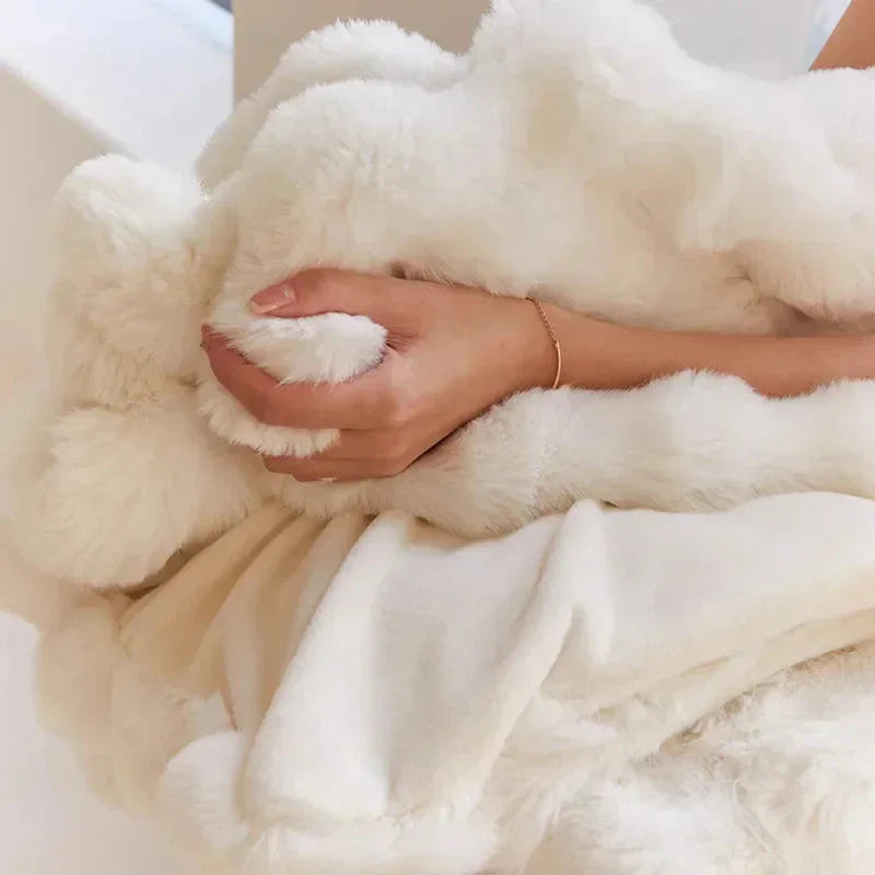 Faux Fur Throw Blanket