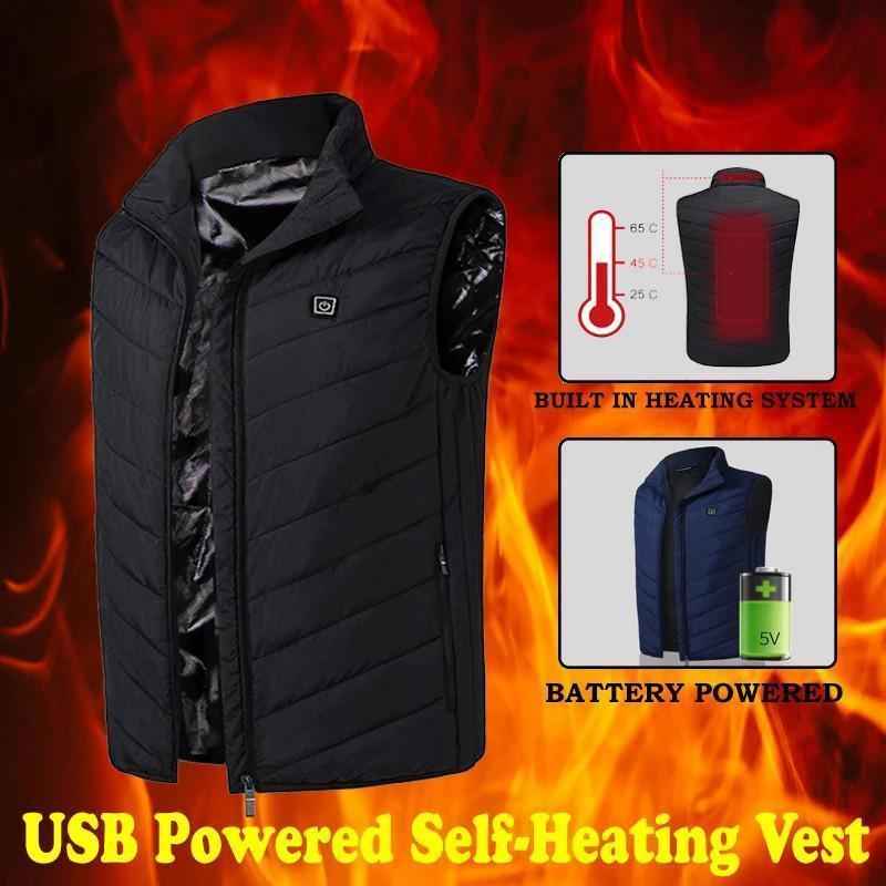 Heated Body Warmer Adjustable Temperature Unisex