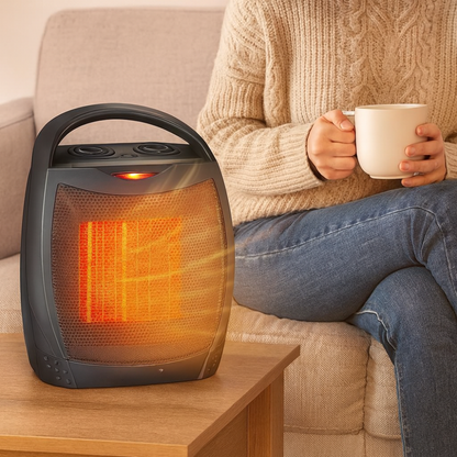 Remote-Controlled Ceramic Space Heater with Smart Temperature Control