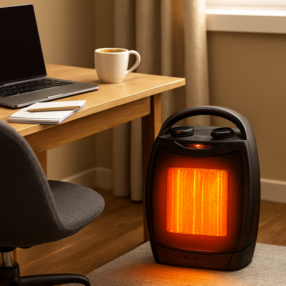 Remote-Controlled Ceramic Space Heater with Smart Temperature Control