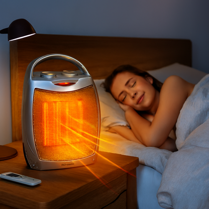 Remote-Controlled Ceramic Space Heater with Smart Temperature Control