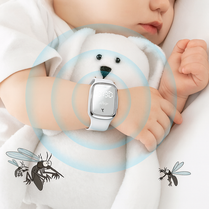 Ultrasonic Mosquito Repellent Wristband Watch Device