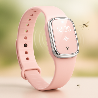 Ultrasonic Mosquito Repellent Wristband Watch Device