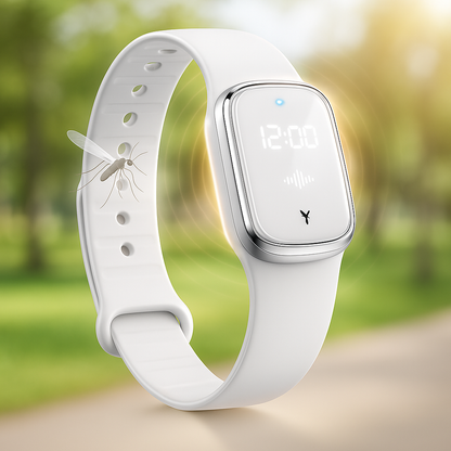 Ultrasonic Mosquito Repellent Wristband Watch Device