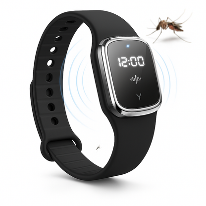 Ultrasonic Mosquito Repellent Wristband Watch Device