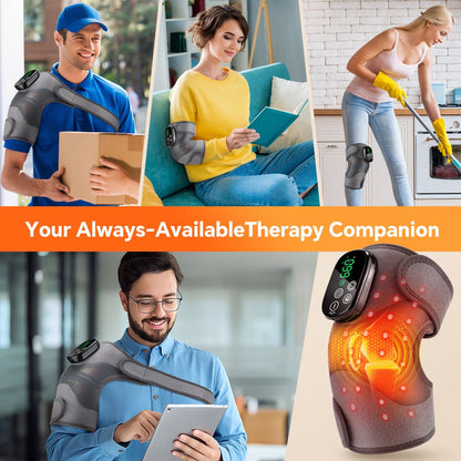 LED Knee Wrap with Red Light Therapy and Vibration Motors