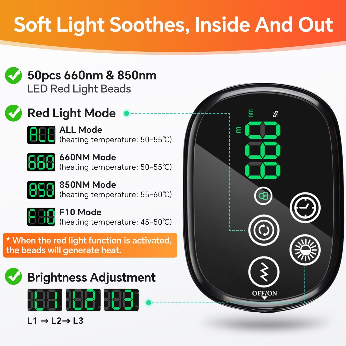 Red Light Therapy Shoulder Massager 660nm 850nm Device