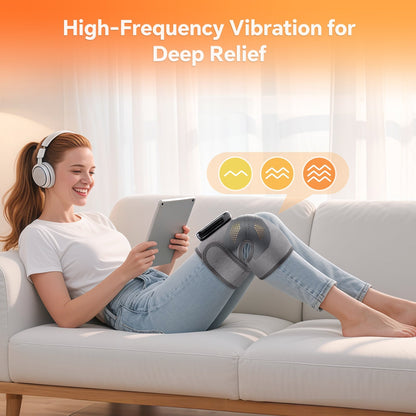 LED Knee Wrap with Red Light Therapy and Vibration Motors