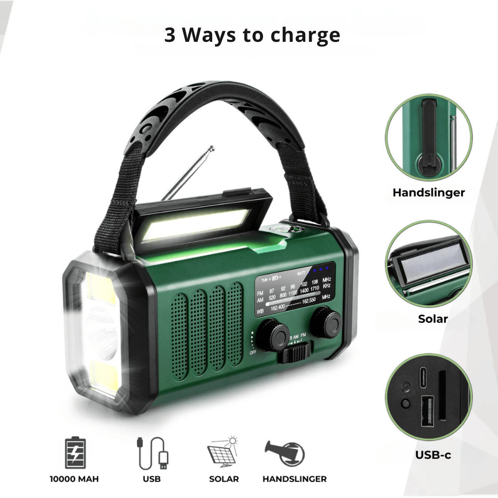 Emergency Radio Solar USB Charger