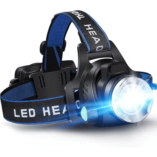 Rechargeable Waterproof LED Head Torch Zoom Function