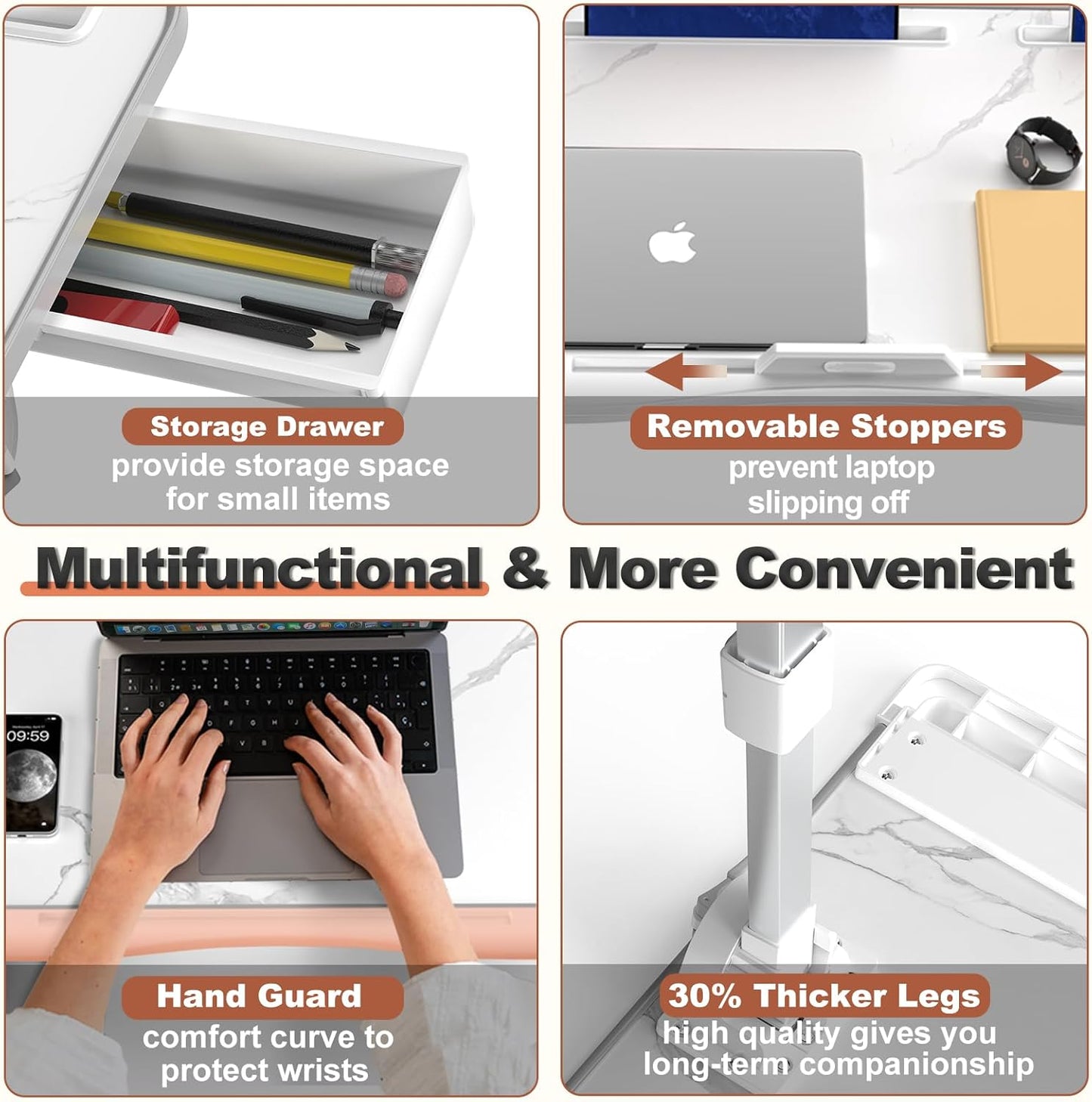 Adjustable Laptop Stand for Bed Desk Use