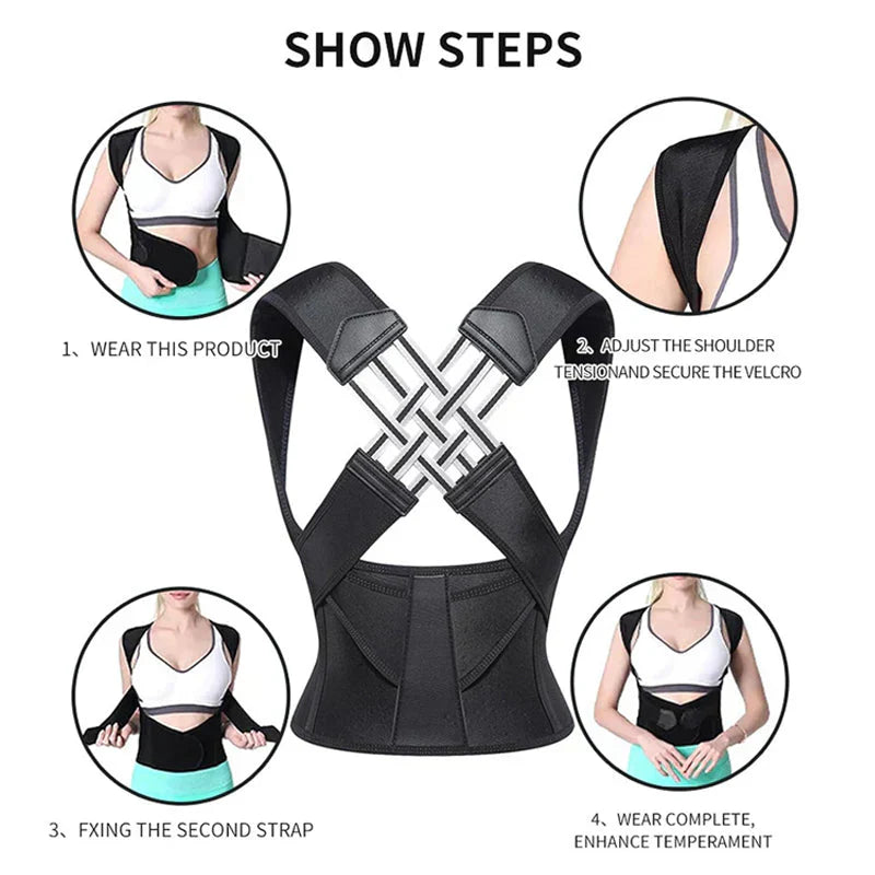 Adjustable Posture Corrector Back Support for Men Women