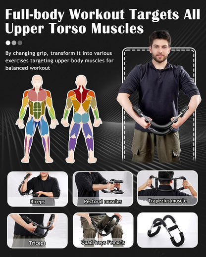 Adjustable Arm Exerciser Spring Bar Forearm Triceps Strength Training