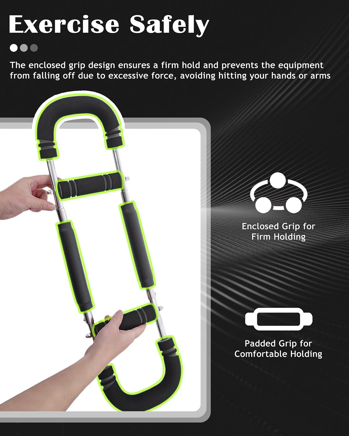 Adjustable Arm Exerciser Spring Bar Forearm Triceps Strength Training