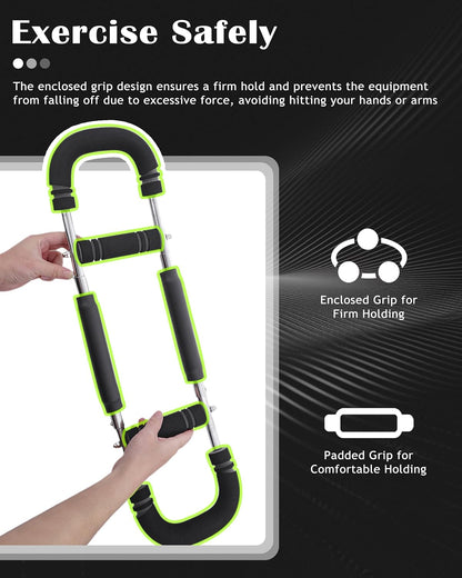 Adjustable Arm Exerciser Spring Bar Forearm Triceps Strength Training