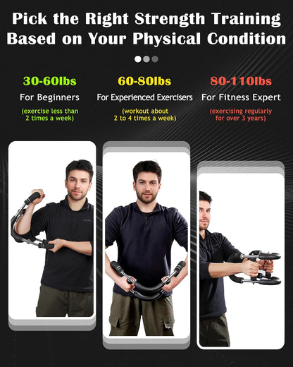 Adjustable Arm Exerciser Spring Bar Forearm Triceps Strength Training