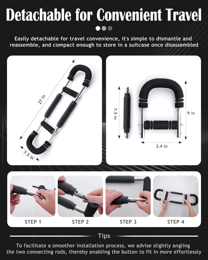 Adjustable Arm Exerciser Spring Bar Forearm Triceps Strength Training