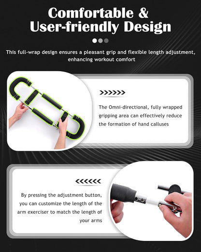 Adjustable Arm Exerciser Spring Bar Forearm Triceps Strength Training