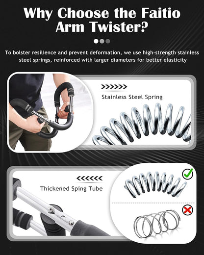 Adjustable Arm Exerciser Spring Bar Forearm Triceps Strength Training