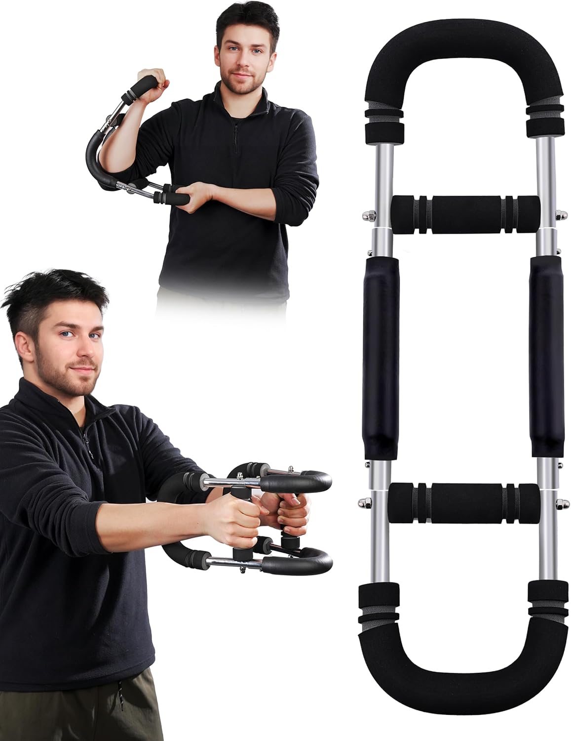 Adjustable Arm Exerciser Spring Bar Forearm Triceps Strength Training