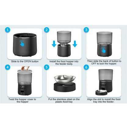 Automatic Pet Feeder for Cats and Dogs Programmable Dispenser