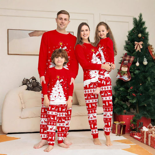 Family Christmas Pyjamas Set Tops Trousers Loungewear