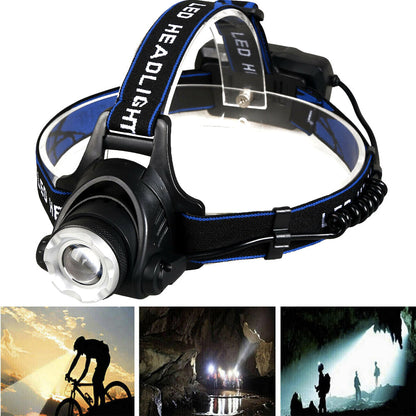 Rechargeable LED Headlamp with 2 Rechargeable Batteries