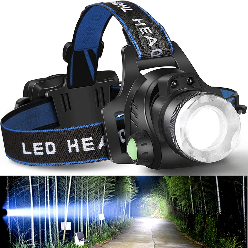 Rechargeable LED Headlamp with 2 Rechargeable Batteries