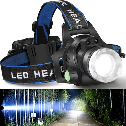 Rechargeable LED Headlamp with 2 Rechargeable Batteries