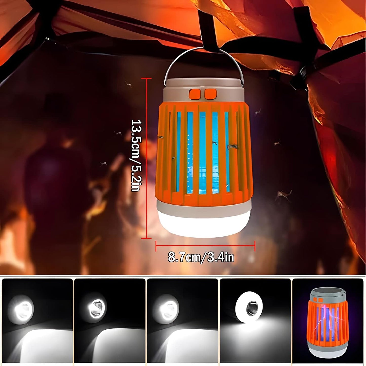 Outdoor Bug Zapper Electric Mosquito and Insect Trap 3-in-1