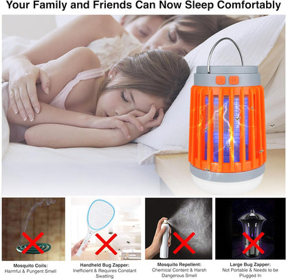 Outdoor Bug Zapper Electric Mosquito and Insect Trap 3-in-1