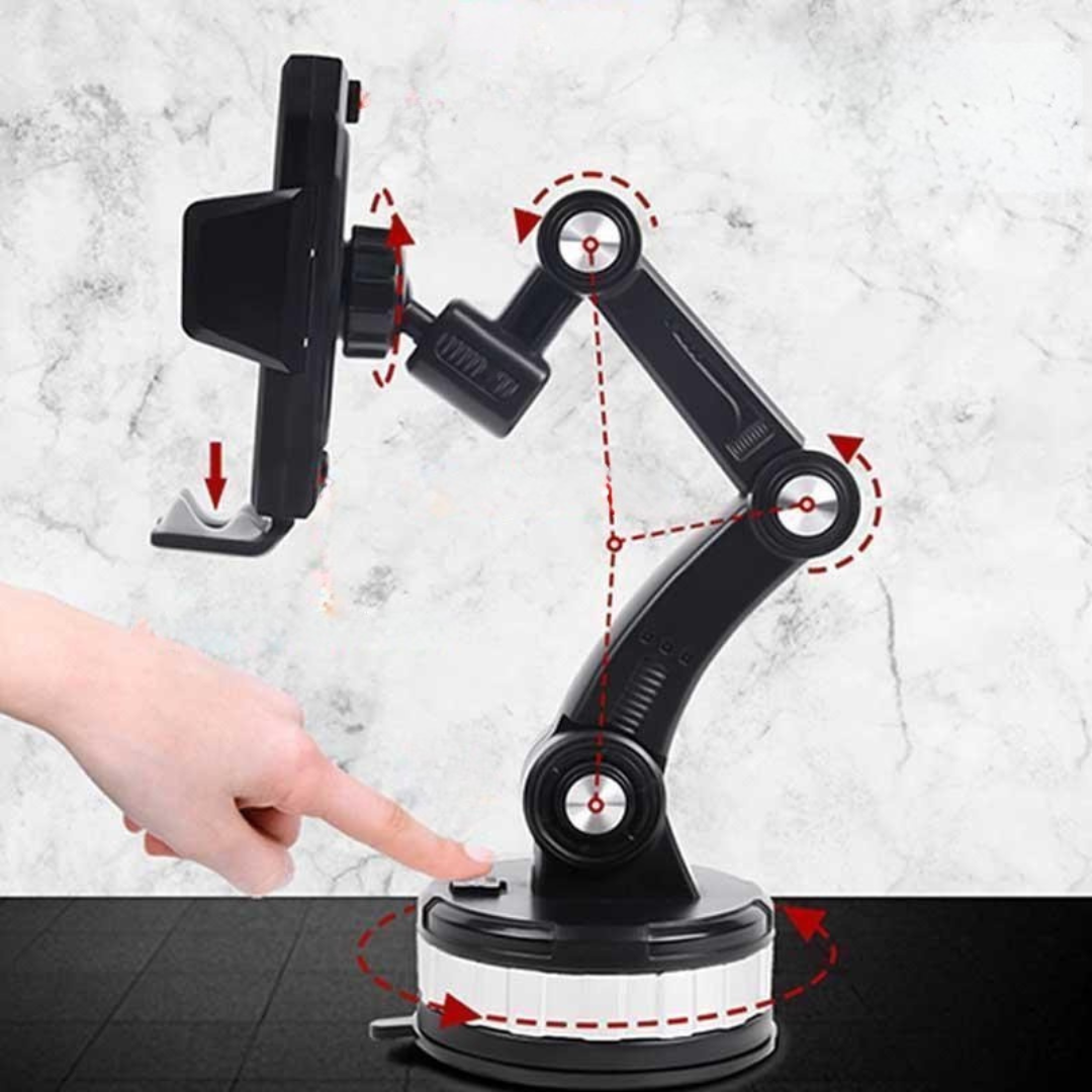 Car Phone Holder Suction Mount Adjustable Dashboard Stand
