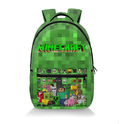 Minecraft Backpack School Bag Pixel Design