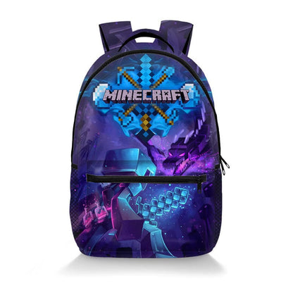 Minecraft Backpack School Bag Pixel Design