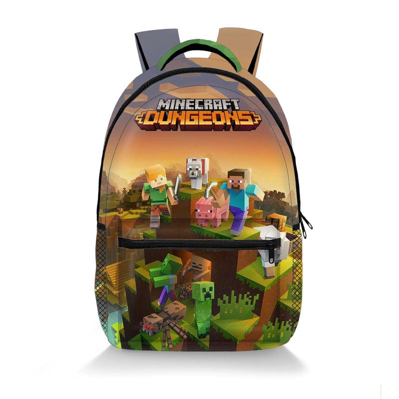 Minecraft Backpack School Bag Pixel Design