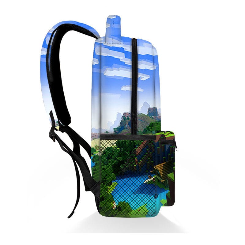 Minecraft Backpack School Bag Pixel Design