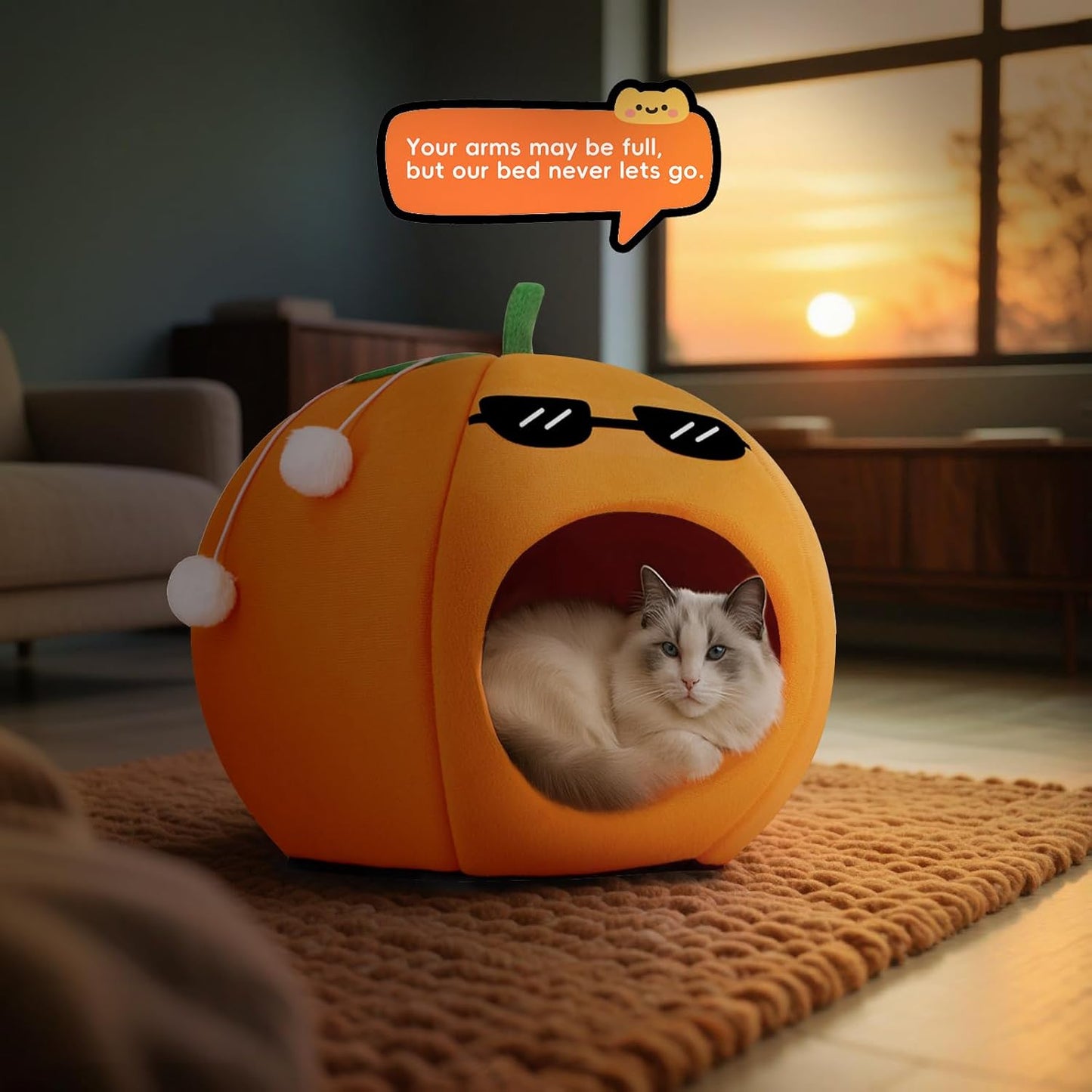 Cat Bed Dog Bed Soft Washable Pet Bed Cat Cave Circular Pet Bed