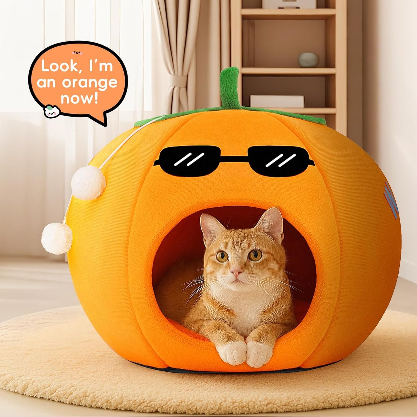 Cat Bed Dog Bed Soft Washable Pet Bed Cat Cave Circular Pet Bed
